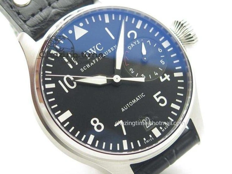 MIROTIME 0124 Timeless Big Pilot Real PR IW500901 ZF 1:1 Best Edition On Black Leather Strap A 7340